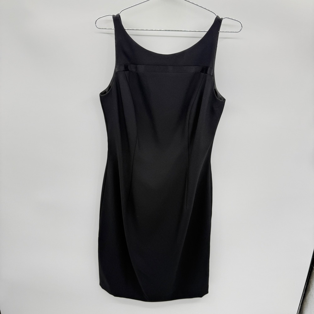 Vintage Andrea Polizzi for Rex Lester Black Sleeveless Sheath Dress Size 8‎ LBD
